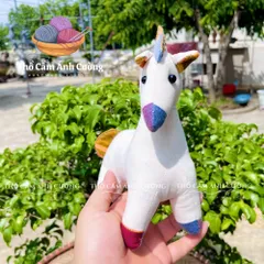 Thú Nhồi Bông Ngựa Thành Troy Thổ Cẩm Dân Tộc Thái - Quà Tặng Dễ Thương Cho Trẻ Em, Chất Liệu Vải Bông Mềm Mại