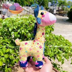 Thú Nhồi Bông Bò Sữa Hoa Dễ Thương - Vải Hoa Mềm Mại, Quà Tặng Ý Nghĩa Cho Trẻ Em - Thổ Cẩm Ánh Cường