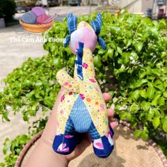 Thú Nhồi Bông Bò Sữa Hoa Dễ Thương - Vải Hoa Mềm Mại, Quà Tặng Ý Nghĩa Cho Trẻ Em - Thổ Cẩm Ánh Cường