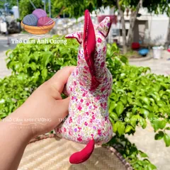 Thú Nhồi Bông Con Ngựa Thành Troy Vải Hoa Đáng Yêu - Quà Tặng Ý Nghĩa Cho Bé - Đồ Chơi Trẻ Em Thổ Cẩm Ánh Cường
