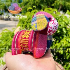 Thú Nhồi Bông Chó Con Thổ Cẩm Dân Tộc Thái - Quà Tặng Ý Nghĩa Cho Bé Yêu, Chất Liệu Vải Thoáng Mát