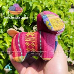 Thú Nhồi Bông Chó Con Thổ Cẩm Dân Tộc Thái - Quà Tặng Ý Nghĩa Cho Bé Yêu, Chất Liệu Vải Thoáng Mát