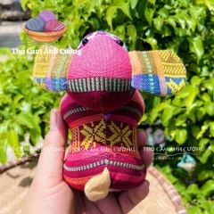 Thú Nhồi Bông Chó Con Thổ Cẩm Dân Tộc Thái - Quà Tặng Ý Nghĩa Cho Bé Yêu, Chất Liệu Vải Thoáng Mát