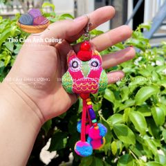 Móc Khóa Thêu Tay Hình Con Vật Dễ Thương - Hàng Thủ Công Chất Liệu Thổ Cẩm Dân Tộc Thái - Quà Tặng Ý Nghĩa