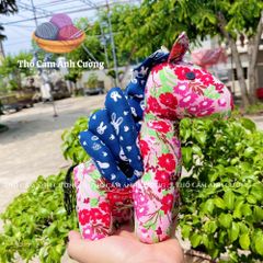 Thú Nhồi Bông Ngựa Bay Hoa Đáng Yêu - Vải Hoa Mềm Mại, Quà Tặng Bé, Đồ Chơi Trẻ Em Thổ Cẩm Ánh Cường