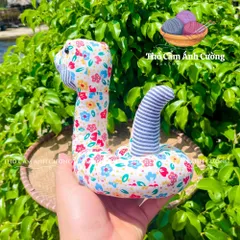 Thú Nhồi Bông Rắn Hoa Đáng Yêu - Quà Tặng Trẻ Em Chất Liệu Vải Hoa Mềm Mại - Đồ Chơi Sáng Tạo Thổ Cẩm Ánh Cường