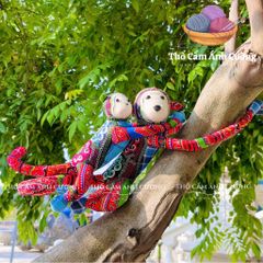 Thú Nhồi Bông Vượn Treo Thổ Cẩm Sapa - Đồ Chơi Trẻ Em Chất Liệu Mềm Mại, Quà Tặng Ý Nghĩa Cho Bé