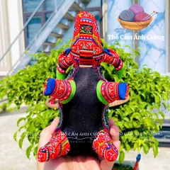 Thú Nhồi Bông Trâu Nước Thổ Cẩm Sapa - Quà Tặng Ý Nghĩa Cho Bé, Chất Liệu Vải Mềm Mại, Đường May Chắc Chắn