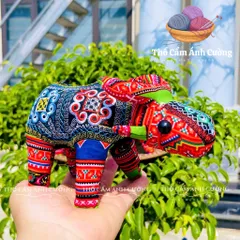 Thú Nhồi Bông Trâu Nước Thổ Cẩm Sapa - Quà Tặng Ý Nghĩa Cho Bé, Chất Liệu Vải Mềm Mại, Đường May Chắc Chắn