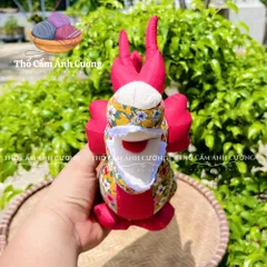 Thú Nhồi Bông Con Rồng Dễ Thương - Đồ Chơi Trẻ Em Bằng Vải Hoa, Quà Tặng Ý Nghĩa Từ Thổ Cẩm Ánh Cường