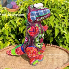 Thú Nhồi Bông Cá Sấu Ngồi Thổ Cẩm Sapa - Quà Tặng Ý Nghĩa Cho Bé - Đồ Chơi Trẻ Em Chất Lượng Cao
