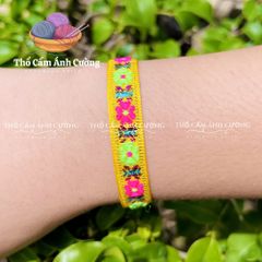 Vòng Tay Len Thêu Họa Tiết Thổ Cẩm - Phụ Kiện Thời Trang Đáng Yêu, Quà Tặng Ý Nghĩa từ Thổ Cẩm Ánh Cường