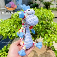 Thú Nhồi Bông Rồng Mắt Lồi Dễ Thương - Đồ Chơi Trẻ Em Chất Liệu Vải Hoa Nhỏ Gọn, Bảo Hành 1 Đổi 1 Tại Thổ Cẩm Ánh Cường