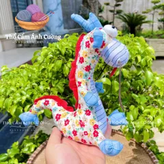 Thú Nhồi Bông Rồng Mắt Lồi Dễ Thương - Đồ Chơi Trẻ Em Chất Liệu Vải Hoa Nhỏ Gọn, Bảo Hành 1 Đổi 1 Tại Thổ Cẩm Ánh Cường