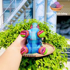 Thú Nhồi Bông Hiêu Đầu To Thổ Cẩm Sapa - Đồ Chơi Trẻ Em Độc Đáo, Quà Tặng Ý Nghĩa Chất Liệu Vải Mềm Mại, Đường May Chắc Chắn