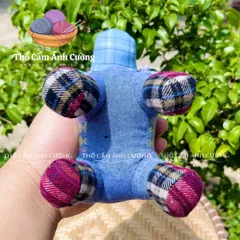 Thú Nhồi Bông Con Bò Sữa Thổ Cẩm Dân Tộc Thái - Đồ Chơi Trẻ Em Siêu Dễ Thương Chất liệu Vải Thổ Cẩm, Mềm Mại, Quà Tặng Ý Nghĩa
