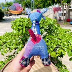 Thú Nhồi Bông Con Bò Sữa Thổ Cẩm Dân Tộc Thái - Đồ Chơi Trẻ Em Siêu Dễ Thương Chất liệu Vải Thổ Cẩm, Mềm Mại, Quà Tặng Ý Nghĩa