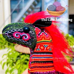 Thú Nhồi Bông Hình Con Ngựa Thổ Cẩm Sapa - Quà Tặng Ý Nghĩa Chất Liệu Vải Mềm Mại Dành Cho Bé Yêu