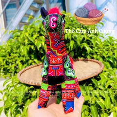 Thú Nhồi Bông Hình Con Ngựa Thổ Cẩm Sapa - Quà Tặng Ý Nghĩa Chất Liệu Vải Mềm Mại Dành Cho Bé Yêu