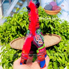 Thú Nhồi Bông Hình Con Ngựa Thổ Cẩm Sapa - Quà Tặng Ý Nghĩa Chất Liệu Vải Mềm Mại Dành Cho Bé Yêu