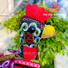 Thú Nhồi Bông Gà Đông Tảo Thổ Cẩm Sapa - Đồ Chơi Trẻ Em Mềm Mại, Quà Tặng Ý Nghĩa Cho Bé Yêu