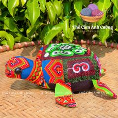 Thú Nhồi Bông Cụ Rùa Hồ Gươm Thổ Cẩm Sapa - Quà Tặng Đáng Yêu Cho Bé - Chất Liệu Mềm Mại, Bảo Hành 1 Đổi 1
