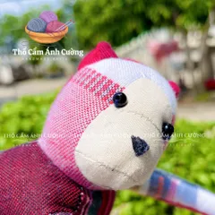 Thú Nhồi Bông Khỉ Treo Dân Tộc Thái Chất Liệu Thổ Cẩm Mềm Mại - Quà Tặng Dễ Thương Cho Trẻ Em