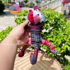 Thú Nhồi Bông Khỉ Treo Dân Tộc Thái Chất Liệu Thổ Cẩm Mềm Mại - Quà Tặng Dễ Thương Cho Trẻ Em
