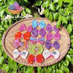 Kẹp Tóc Thổ Cẩm Handmade Sợi Đay Hà Giang - Kẹp Tóc Dệt Tay Màu Sắc Tươi Tắn - Quà Tặng Ý Nghĩa, Phụ Kiện Thời Trang độc đáo