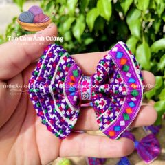 Kẹp Tóc Thổ Cẩm Handmade Sợi Đay Hà Giang - Kẹp Tóc Dệt Tay Màu Sắc Tươi Tắn - Quà Tặng Ý Nghĩa, Phụ Kiện Thời Trang độc đáo