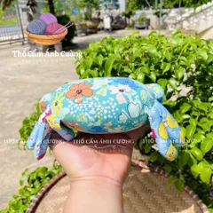 Thú Nhồi Bông Con Cua Hoàng Đế Siêu Đáng Yêu Vải Hoa - Quà Tặng Dễ Thương Cho Bé Yêu từ Thổ Cẩm Ánh Cường