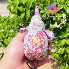 Thú Nhồi Bông Hình Con Voi Hoa Mini Đáng Yêu - Vải Hoa Mềm Mại, Quà Tặng Ý Nghĩa Cho Bé - Thổ Cẩm Ánh Cường