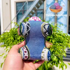 Thú Nhồi Bông Cún Con Thổ Cẩm Sapa - Đồ Chơi Trẻ Em Từ Thổ Cẩm Ánh Cường, Quà Tặng Ý Nghĩa Cho Bé Yêu