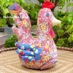 Thú Nhồi Bông Gà Mái Hoa Mơ Dễ Thương - Quà Tặng Ý Nghĩa Cho Trẻ Em, Chất Liệu Vải Hoa Mềm Mại - Thổ Cẩm Ánh Cường
