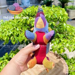 Thú Nhồi Bông Con Tê Giác 2 Sừng Dễ Thương Thổ Cẩm Dân Tộc Thái - Quà Tặng Ý Nghĩa Cho Bé Yêu, Chất Liệu Tuyệt Vời