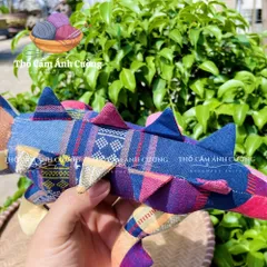 Thú Nhồi Bông Con Cá Sấu Thổ Cẩm Dân Tộc Thái - Quà Tặng Đáng Yêu cho Bé, Chất Liệu Vải Bông Mềm Mại, Bảo Hành 1 Đổi 1
