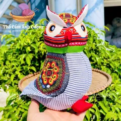 Thú Nhồi Bông Thổ Cẩm Sapa Dễ Thương Cho Bé - Chất Liệu Mềm Mại, Đường May Tỉ Mỉ, Quà Tặng Handmade, Decor Nhà Cửa