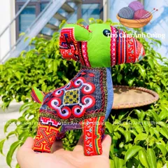 Thú Nhồi Bông Thổ Cẩm Sapa Dễ Thương Cho Bé - Chất Liệu Mềm Mại, Đường May Tỉ Mỉ, Quà Tặng Handmade, Decor Nhà Cửa
