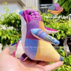 Thú Nhồi Bông Chim Cánh Cụt Dân Tộc Thái - Đồ Chơi Trẻ Em Vải Thổ Cẩm Siêu Dễ Thương, Quà Tặng Ý Nghĩa cho Bé Yêu