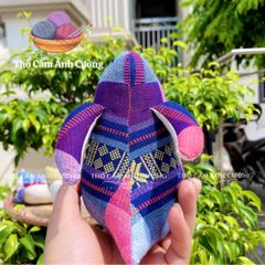 Thú Nhồi Bông Chim Cánh Cụt Dân Tộc Thái - Đồ Chơi Trẻ Em Vải Thổ Cẩm Siêu Dễ Thương, Quà Tặng Ý Nghĩa cho Bé Yêu