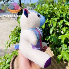 Gấu Nhồi Bông Nơ Thổ Cẩm Dân Tộc Thái Cao Cấp - Đồ Chơi Trẻ Em Chất Lượng, Quà Tặng Ý Nghĩa, Mềm Mại và An Toàn