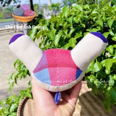 Gấu Nhồi Bông Nơ Thổ Cẩm Dân Tộc Thái Cao Cấp - Đồ Chơi Trẻ Em Chất Lượng, Quà Tặng Ý Nghĩa, Mềm Mại và An Toàn