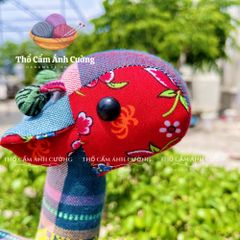 Thú Nhồi Bông Hiêu Cao Cổ Đầu To Dễ Thương - Đồ Chơi Thổ Cẩm Dân Tộc Thái - Quà Tặng Ý Nghĩa Cho Bé Yêu