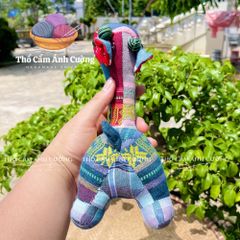Thú Nhồi Bông Hiêu Cao Cổ Đầu To Dễ Thương - Đồ Chơi Thổ Cẩm Dân Tộc Thái - Quà Tặng Ý Nghĩa Cho Bé Yêu