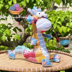 Thú Nhồi Bông Con Rồng Mắt Lồi Dễ Thương Thổ Cẩm Dân Tộc Thái - Quà Tặng Ý Nghĩa Cho Bé Yêu