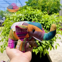 Thú Nhồi Bông Con Voi Thổ Cẩm Dân Tộc Thái - Gấu Bông Siêu Dễ Thương, Quà Tặng Ý Nghĩa Cho Bé Yêu