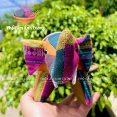 Thú Nhồi Bông Con Voi Thổ Cẩm Dân Tộc Thái - Gấu Bông Siêu Dễ Thương, Quà Tặng Ý Nghĩa Cho Bé Yêu