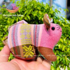Búp Bê Thú Nhồi Bông Con Chuột Thổ Cẩm Dân Tộc Thái - Quà Tặng Ý Nghĩa Cho Bé Yêu, Vải Thổ Cẩm Chất Lượng