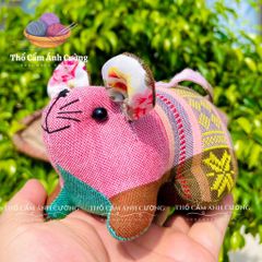 Búp Bê Thú Nhồi Bông Con Chuột Thổ Cẩm Dân Tộc Thái - Quà Tặng Ý Nghĩa Cho Bé Yêu, Vải Thổ Cẩm Chất Lượng