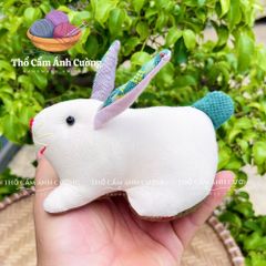Thú Nhồi Bông Thỏ Ngọc Thổ Cẩm Dân Tộc Thái - Đồ Chơi Trẻ Em Chất Liệu Vải Thổ Cẩm Mềm Mại, Quà Tặng Ý Nghĩa Cho Bé